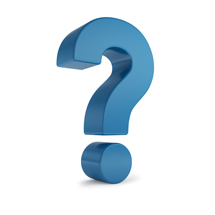 Blue question mark
