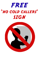 Free no cold callers sign