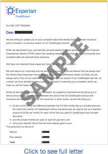 letter guarantee payment of credit ID Experian Fraud CreditExpert Are Refund: you Insurance