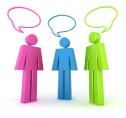 Forum users chatting