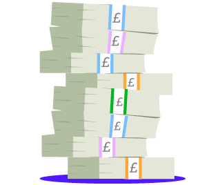 A pile of money