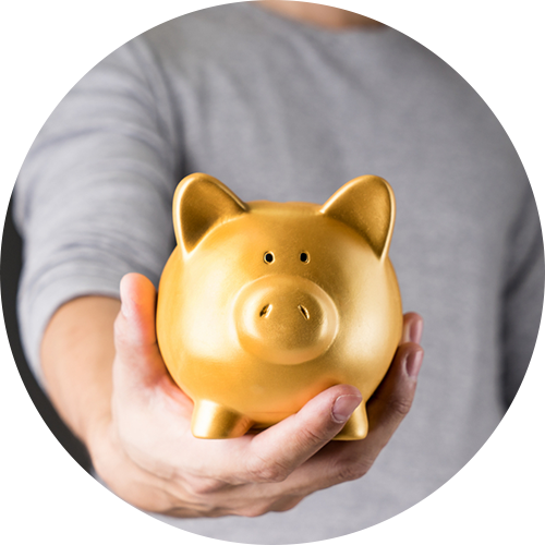 Golden piggy bank