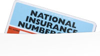 National Insurance number card