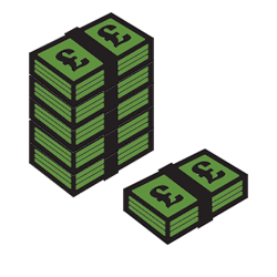 A pile of money