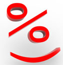 A percentage sign smiley